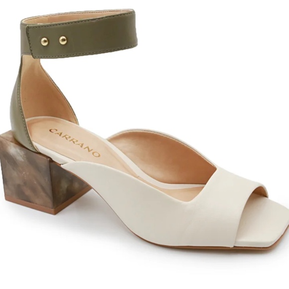 Carrano Open Toe, Tortoise Stacked Heel Sandal, EUC, Size 8.5 - Picture 13 of 14